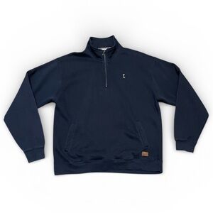 Men's Shelby Cobra Landway Fleece Quarter Zip XL Navy Blue Mustang